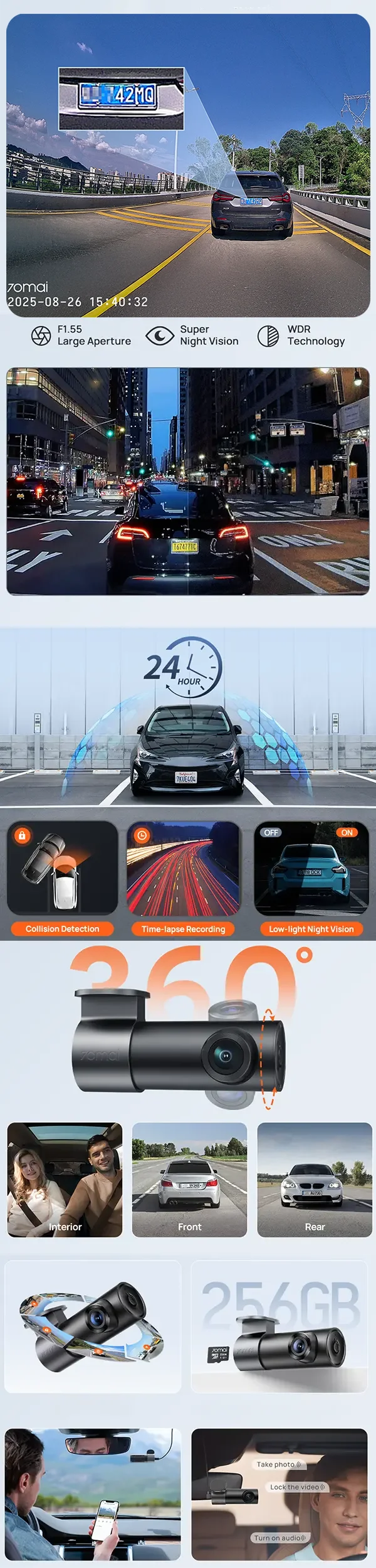 70mai M310 Plus 2K Autokamera s 2K obrazom, ktorá povie viac ako tisíc slov